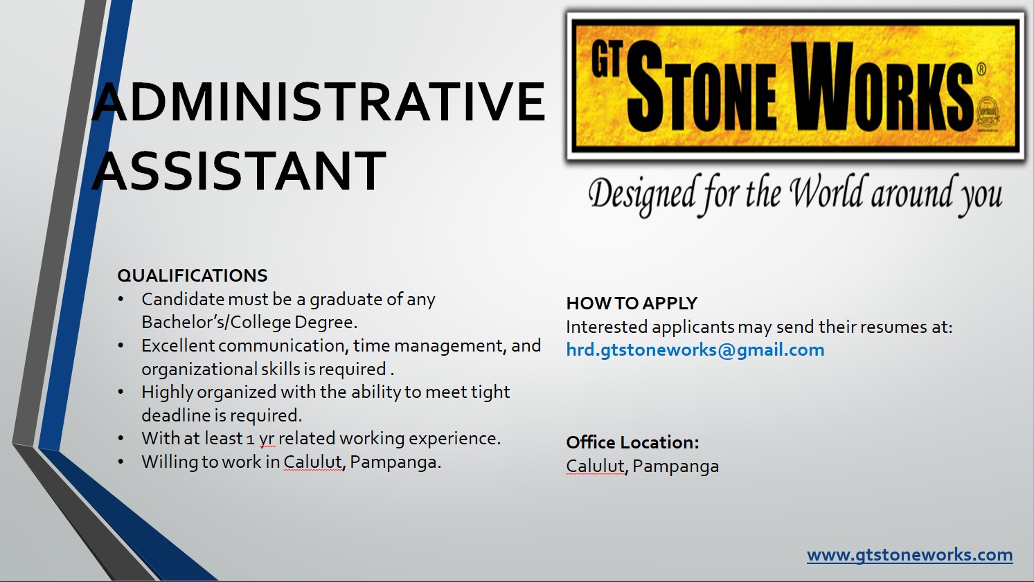 GT Stoneworks || careers
