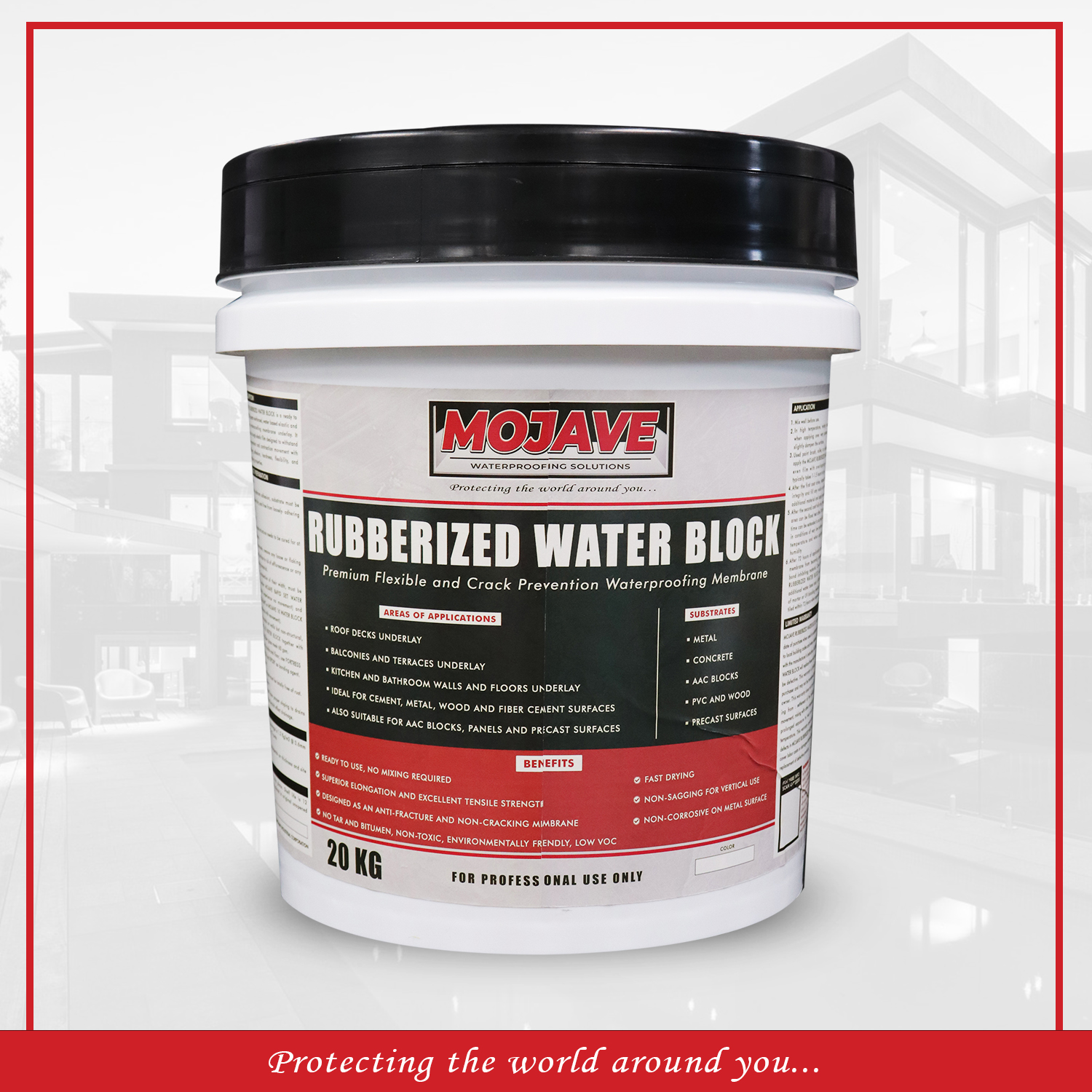 RUBBERIZED WATER BLOCK (RED) 20 KILO